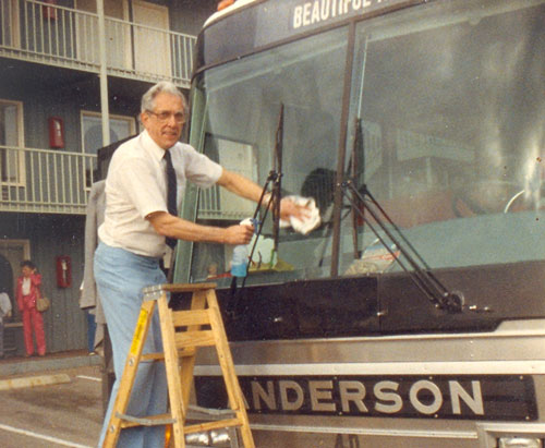 OD Anderson Cleaning Bus Window