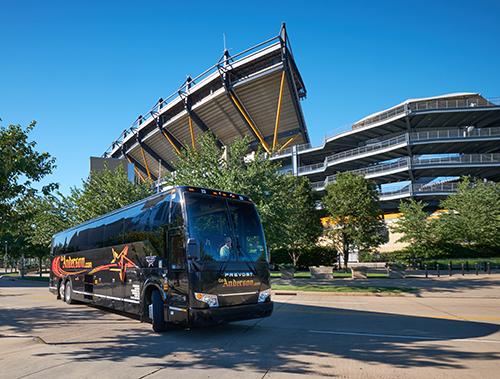 Anderson Coach near stadium in Pittsburgh PA