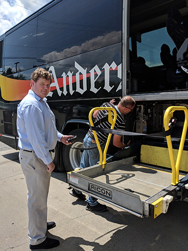 Anderson ADA accessible motorcoach lift